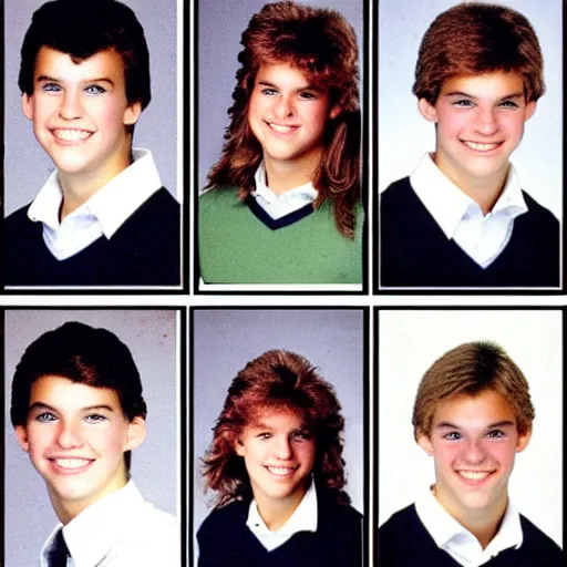 Image similar to 1985 high school year book headshot photos