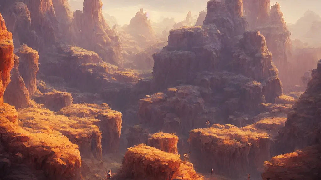 Image similar to an ancient arid prehistoric canyon, by sylvain sarrailh, rossdraws, ambient light, ultra detailed, fantasy artwork, 8 k, volumetric lighting, trending on artstation, award winning, beautiful scenery, very very very very very very very beautiful.