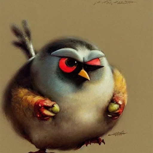 Prompt: ( ( ( ( ( bomb, angry bird. muted colors. ) ) ) ) ) by jean - baptiste monge!!!!!!!!!!!!!!!!!!!!!!!!!!!