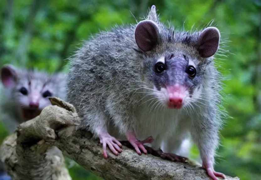 Prompt: where the wild things are, but with possums