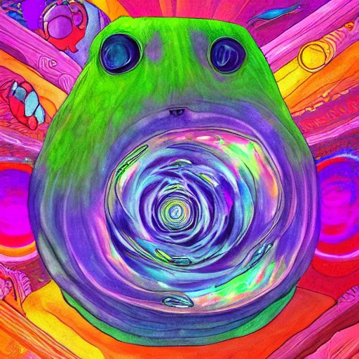 Image similar to cozy place for tardigrades, dmt art