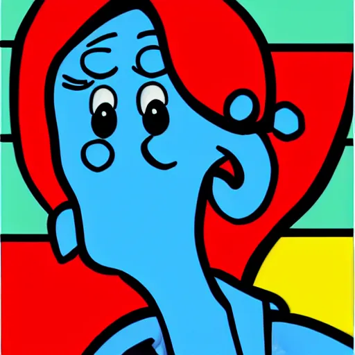 Prompt: handsome squidward, pop art style