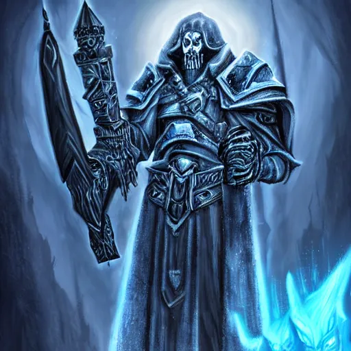 Image similar to the lich king artwork by mendoza eddie