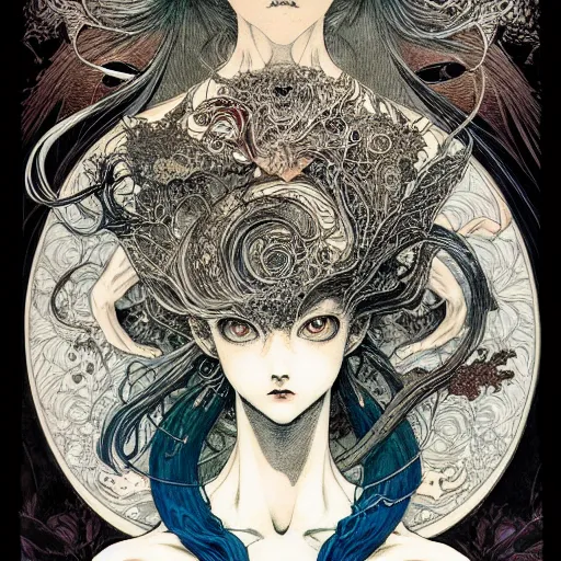 Image similar to prompt: Portrait painted in Mobius style drawn by Vania Zouravliov and Takato Yamamoto, inspired by Fables, intricate acrylic gouache painting, high detail, sharp high detail, manga and anime 2000