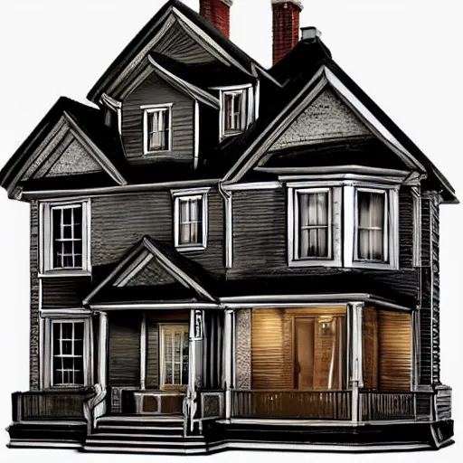 Prompt: house horror highly detailed