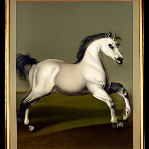 Prompt: a galloping horse, by george stubbs