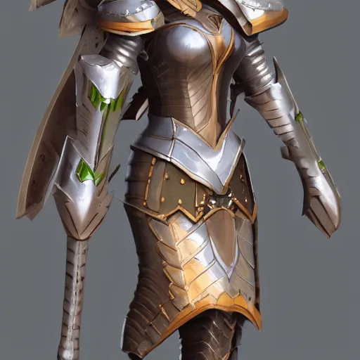 Prompt: super cute woman in armor 3D character by Tiger HKN and Gediminas Pranckevicius, MapleStory, Game Art, Character Modeling, cartoon, cinematic, raytrace, concept art, Trend on Behance 3d Art, V-Ray, Maya, C4D