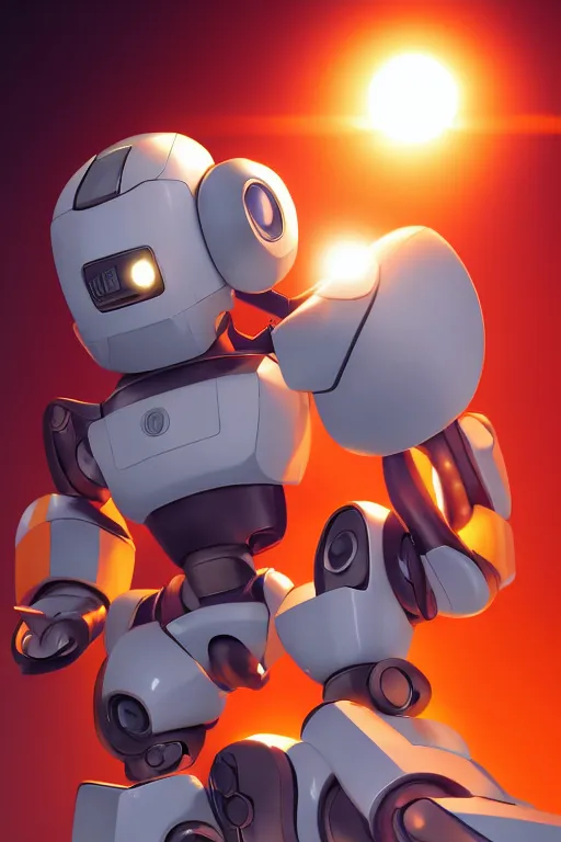 Image similar to metabots medabots medarotto medarot robot minimalist comics, behance hd by jesper ejsing, by rhads, makoto shinkai and lois van baarle, ilya kuvshinov, rossdraws global illumination ray tracing hdr radiating a glowing aura