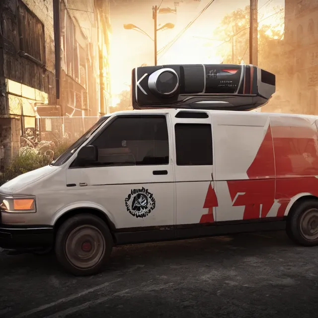 Image similar to the a - team van, realistic, unreal engine render, octane render, hyper realistic, photo, 8 k