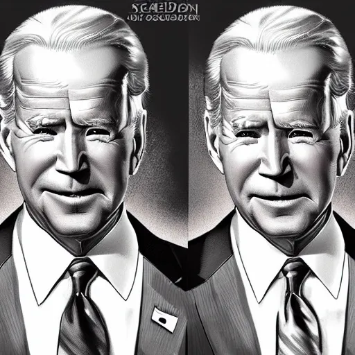 Prompt: joe biden character portrait, concept art, intricate details, highly detailed photorealistic portrait in the style of adam hughes, seseon yoon, artgerm and warren louw