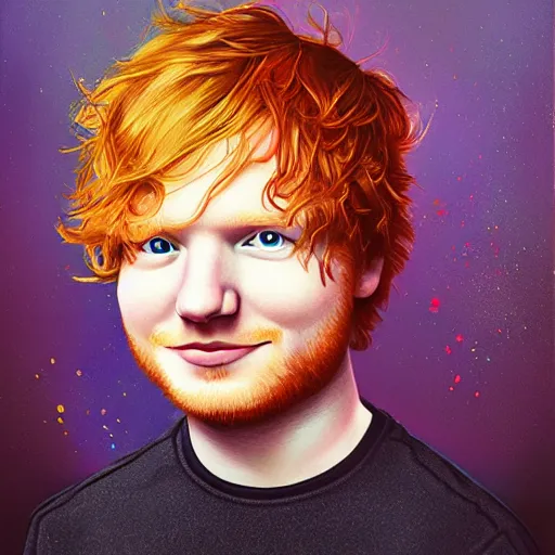 Image similar to ed sheeran portrait, Pixar style, by Tristan Eaton Stanley Artgerm and Tom Bagshaw.