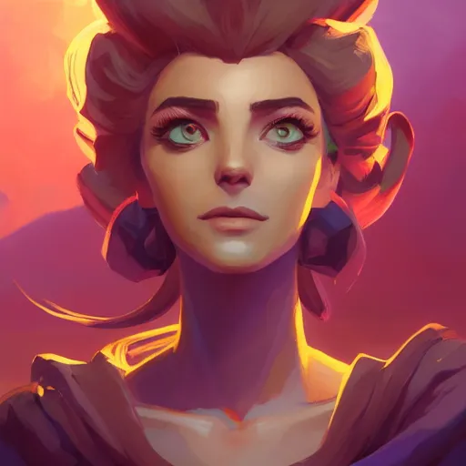 Image similar to profile portrait, maya ali mage, gloomhaven, dynamic lighting, gaudy colors, octane render aesthetic, matte painting concept art, official fanart behance hd artstation by jesper ejsing, by rhads and makoto shinkai and lois van baarle and ilya kuvshinov and rossdraws