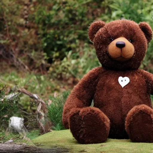 Prompt: a teddy bear gives a TED talk on how to be a teddy bear