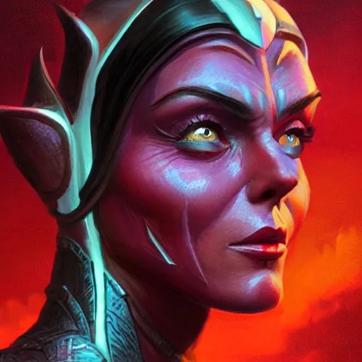 Prompt: bright, colorful, realistic, detailed from Elder Scrolls: shivering isles concept portrait vermai backlighting, kodachrome, high contrast, highly detailed, sharp focus, digital painting, concept art, illustration, trending on artstation, comic book by Alex Ross and Adam Adamowicz cover art