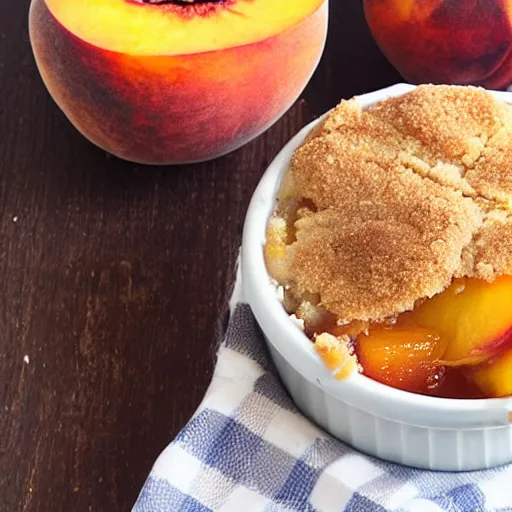 Image similar to extremely appetizing peach cobbler