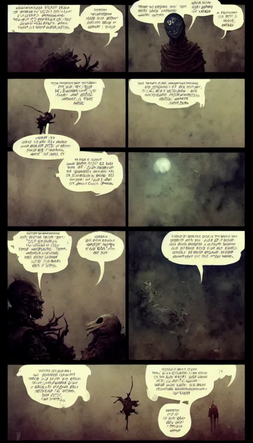 Image similar to the most interesting 6 panel comic by chiara bautista, beksinski and norman rockwell and greg rutkowski weta studio and tom bagshaw and james gurney and lucasfilm