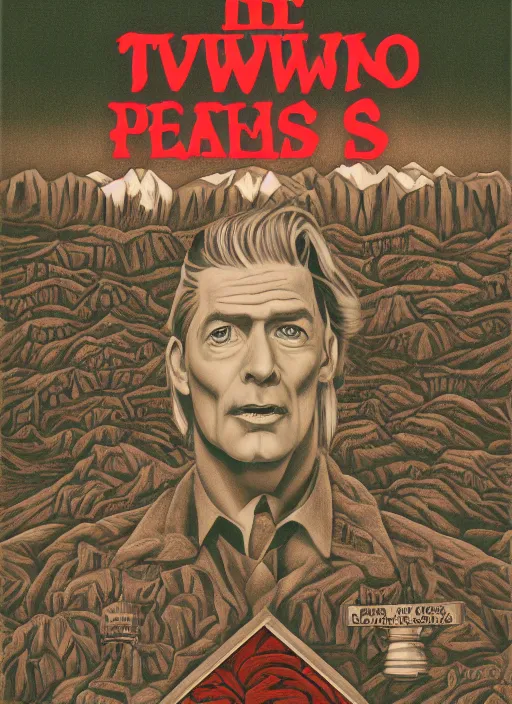 Image similar to Twin Peaks poster artwork by Bob Larkin
