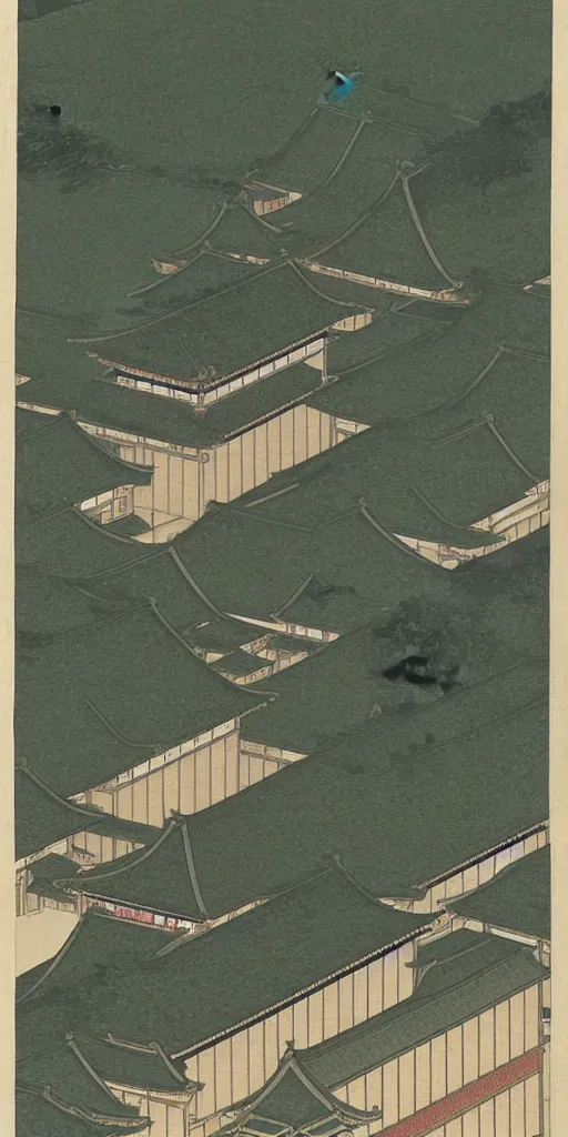 Prompt: Tang dynasty,Kawase Hasui