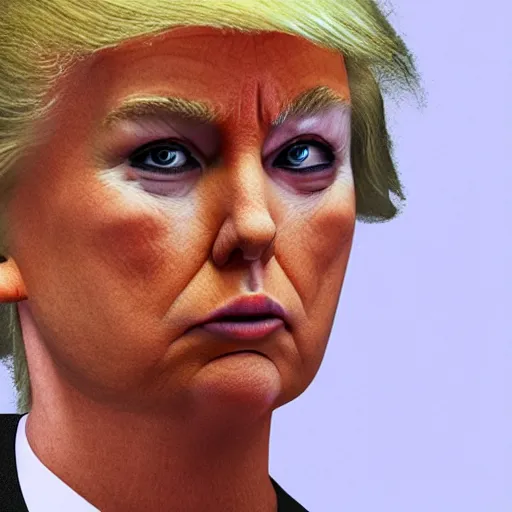 Prompt: donald trump as a woman, hyper realistic, ultra detailed, 8 k, 5 0 mm lens