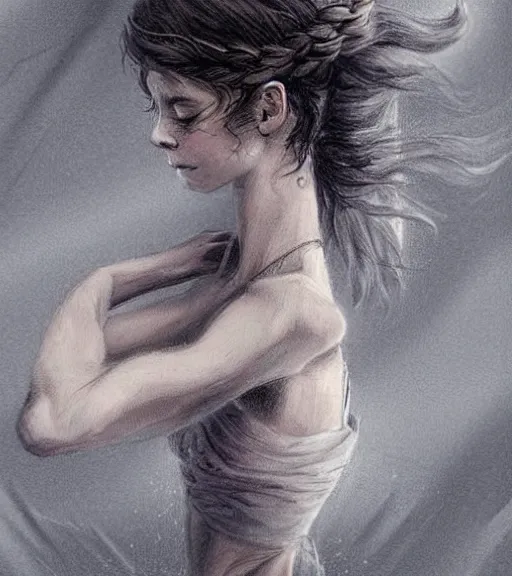 Image similar to beautiful prima ballerina drawing, in the style of greg rutkowski, fantasy, amazing detail, epic, intricate, elegant, smooth, sharp focus