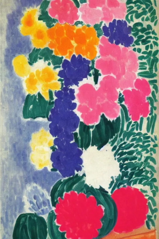 Prompt: flowers in the style oh Henri Matisse, poster