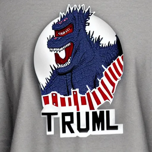 Image similar to godzilla trump