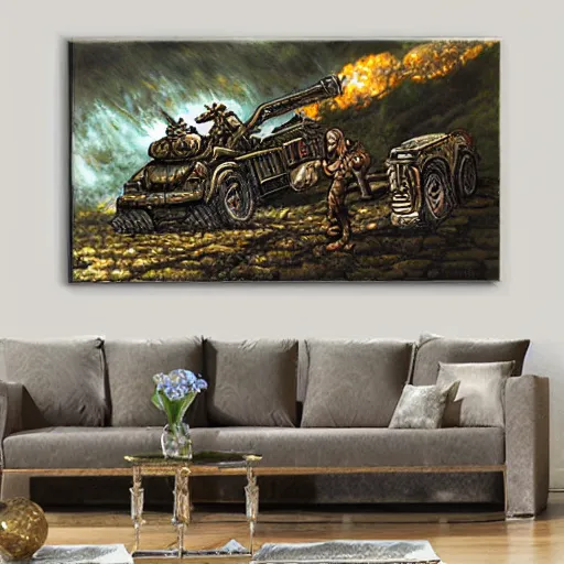 Prompt: metal slug, art oil paintings - n 5