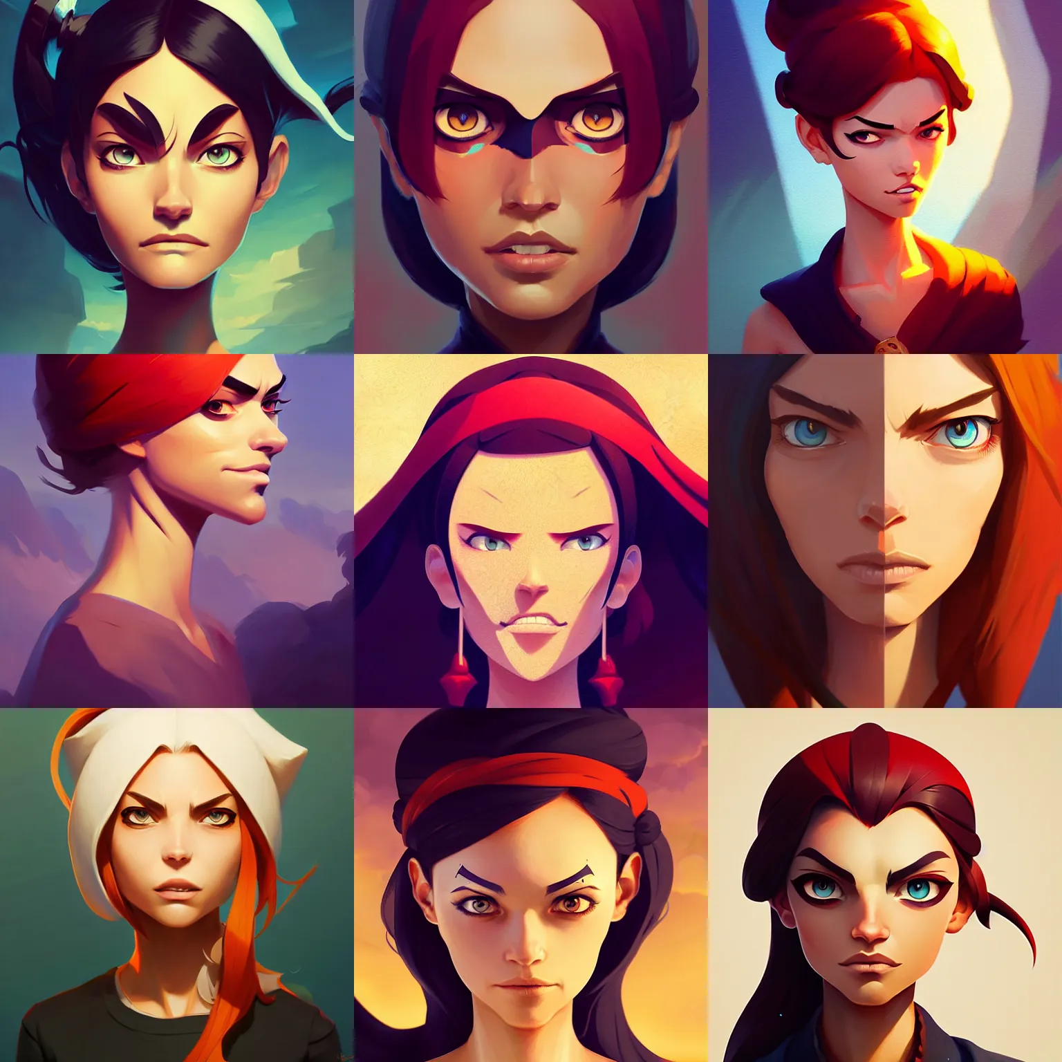 Prompt: face icon stylized minimalist young woman pirate fierce, loftis, cory behance hd by jesper ejsing, by rhads, makoto shinkai and lois van baarle, ilya kuvshinov, rossdraws global illumination