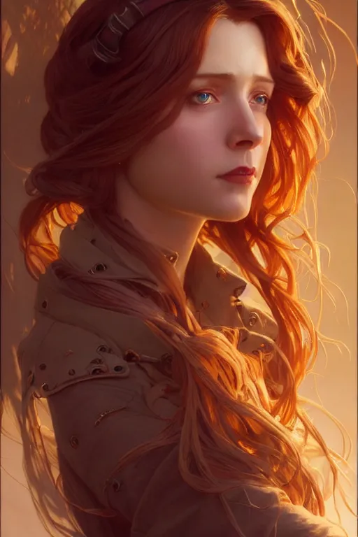 Prompt: sargent and leyendecker and greg hildebrandt highly detailed portrait of a woman with long ombre hair, swashbuckler, stephen bliss, unreal engine, by greg rutkowski, loish, ferdinand knab, ilya kuvshinov, rossdraws, tom bagshaw, alphonse mucha, global illumination, radiant light, detailed and intricate environment