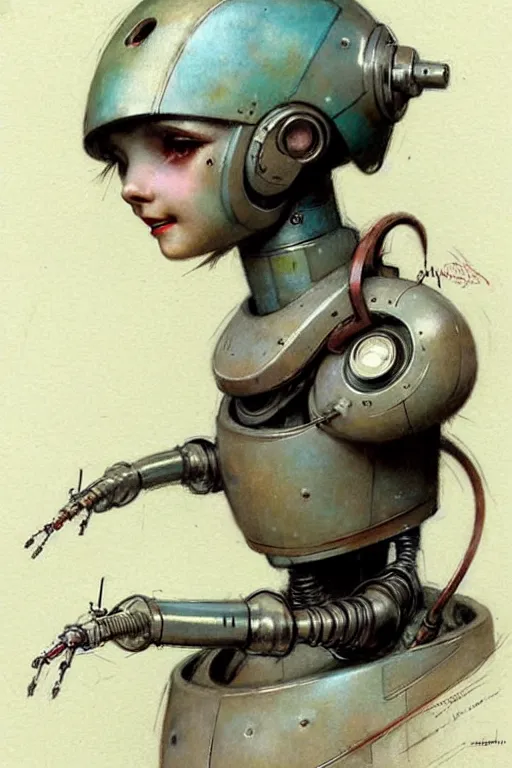 Prompt: ( ( ( ( ( 1 9 5 0 s robot elf. muted colors. ) ) ) ) ) by jean - baptiste monge!!!!!!!!!!!!!!!!!!!!!!!!!!!!!!
