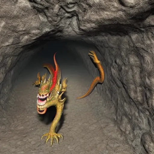 Image similar to Opening of cave resembles dragon with open mouth