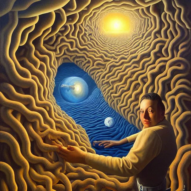 Image similar to an oil on canvas portrait painting, polycount, surrealism, surrealist, lovecraftian, cosmic horror, rob gonsalves, high detail