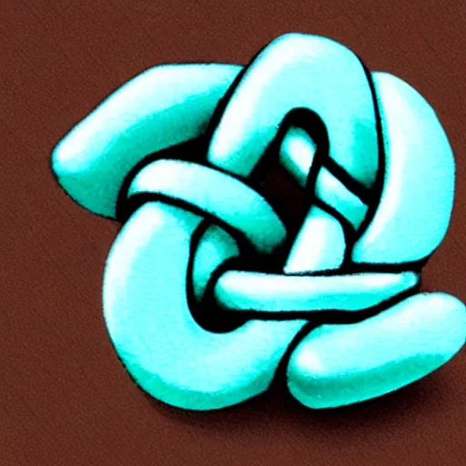 Image similar to a trefoil knot