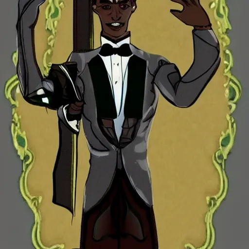 Image similar to dagoth ur in a tuxedo straightening his tie photo realistic very very very realistic expertly detailed d&d