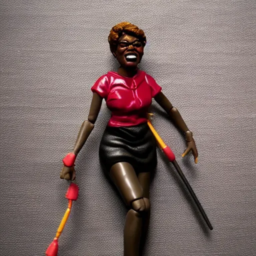 Image similar to maya angelou cosplay viola davis, stop motion vinyl action figure, plastic, toy, butcher billy style