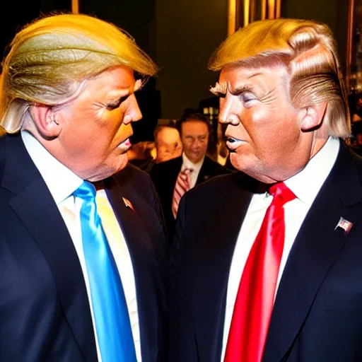 Image similar to Abbott and Costello meet Trump