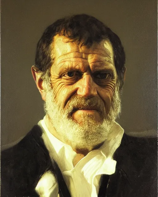 Image similar to portrait, james arness by Jean-Leon Gerome and Richard Schmid and chuck close