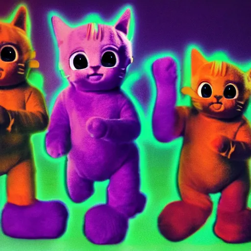 Image similar to cat Teletubbies acidwave