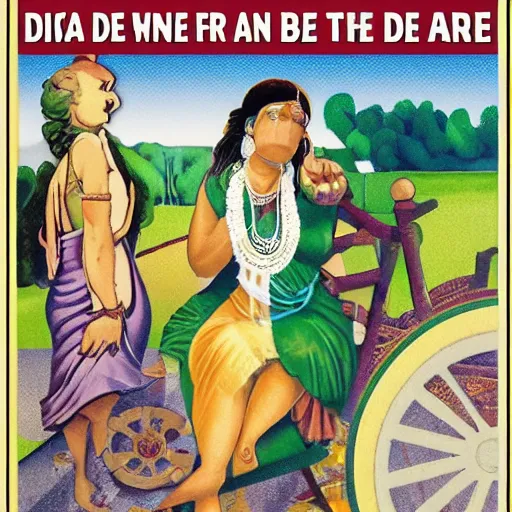 Image similar to PSA D.A.R.E. poster warning of the dangers of 'The Devi's Wheel'