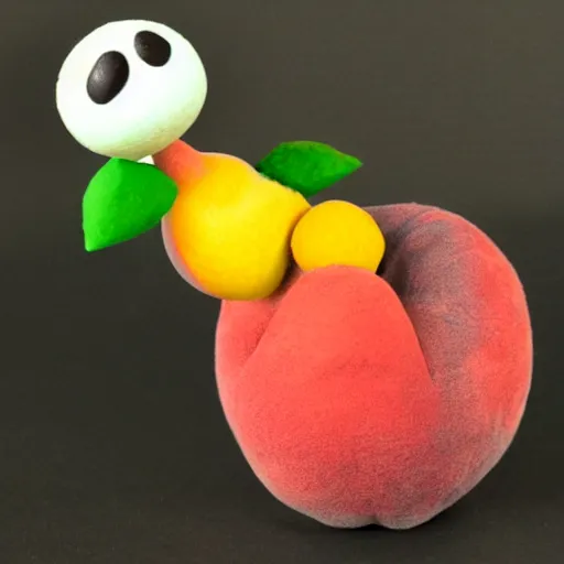 Image similar to claymation peach