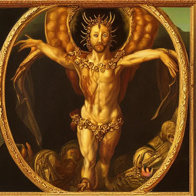 renaissance oil painting of satan intricately Stable Diffusion