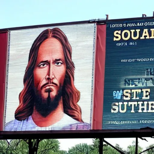 Image similar to billboard jesus southern savior