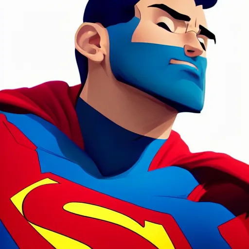 Image similar to face icon stylized minimalist superman, loftis, cory behance hd by jesper ejsing, by rhads, makoto shinkai and lois van baarle, ilya kuvshinov, rossdraws global illumination