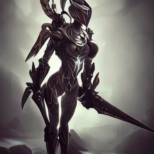 Image similar to beautiful fanart of valkyr female warframe, stunning elegant pose, well designed, high quality, artstation, deviantart