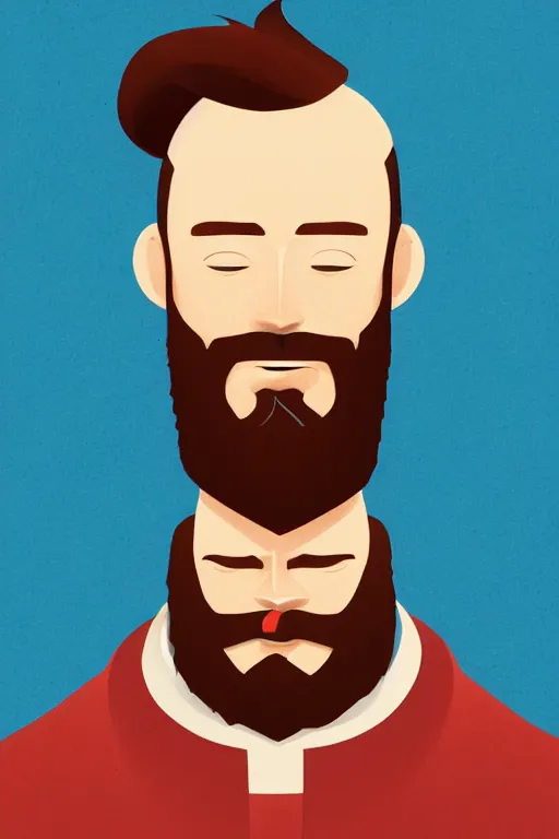 Image similar to face icon stylized minimalist portrait of a respectable dignified 3 0 ish pentecostal preacher with kind eyes and red beard and hair, loftis, cory behance hd by jesper ejsing, by rhads, makoto shinkai and lois van baarle, ilya kuvshinov, rossdraws global illumination