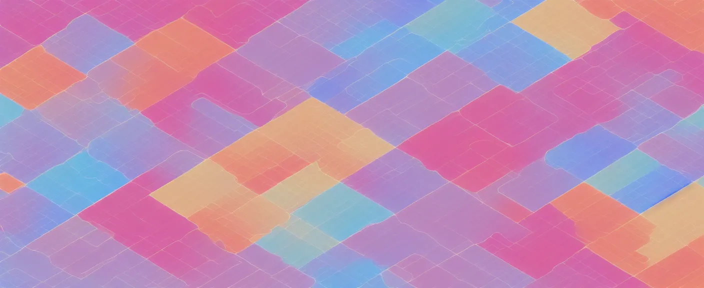 Image similar to wallpaper, large pastel, hex, isometric concept art