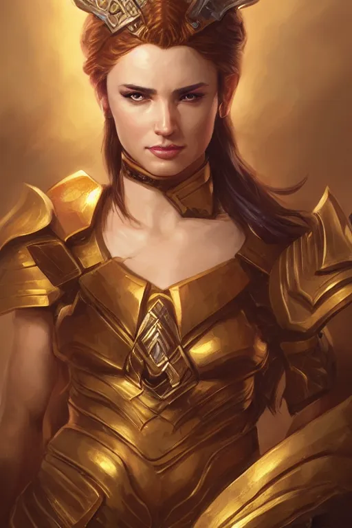 Image similar to amazon valkyrie athena, d & d, fantasy, portrait, highly detailed, headshot, digital painting, trending on artstation, concept art, sharp focus, illustration, art by artgerm and greg rutkowski and magali villeneuve