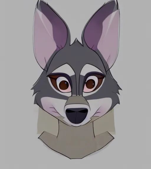 Image similar to digital drawing bust of anthromorphic female wolf, in style of zootopia, zootopia, zootopia, fursona, furry, furaffinity, 4 k, deviantart, furry art, fursona art, wearing black business suit, business suit, in style of zootopia, wolf fursona, cyberpunk, female, expressive detailed feminine face,
