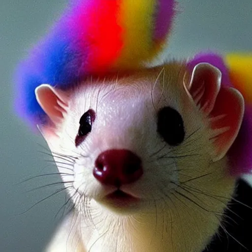 Image similar to ferret that looks like a clown