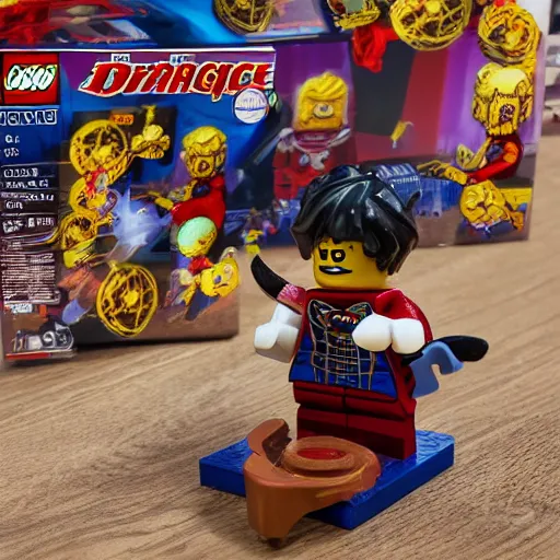 Image similar to Dr. Strange lego mini figure, macro photography, detailed, 8k